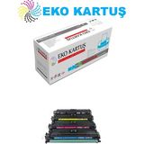 Eko Kartuş Hp 651A (CE340A-CE341A-CE342A-CE343A) 4 Renk Set Muadil Toner