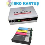 Eko Kartuş Hp 991X Muadil Kartuş 4 Renk Set - Siyah - Mavi - Kırmızı - Sarı