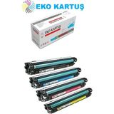 Eko Kartuş Hp CD646A (CE400A- CE401A-CE402A-CE403A) 507A 4 Renk Takım Muadil Toner - Renkli