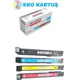 Eko Kartuş Hp Color Laserjet CP6015X (CB380A-CB381A-CB382A-CB383A) (823A) Set Muadil Toner
