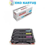 Eko Kartuş Hp Color Laserjet Pro M254DW (CF540A-CF541A-CF542A-CF543A) (203A) Set Muadil Toner