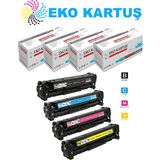 Eko Kartuş Hp Color Laserjet Pro Mfp M479FDN Çipli 4 Renk Takım Muadil Toneri