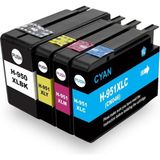 Eko Kartuş Hp Officejet Pro 276DW 4 Renk (950XL-951XL) Muadil Kartuş, - Renkli