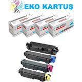 Eko Kartuş Kyocera TK-5305 Muadil Toner Set 4 Renk 350/351 - Siyah - Mavi - Kırmızı - Sarı