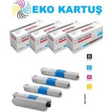 Eko Kartuş Oki C801-C821 Muadil Takım Set Toner C801N/C801DN/C821N/C821DN