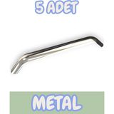 Eko Kumru Alüminyum Metal Lüks Modern Mobilya Çekmece Mutfak Dolabı Kulpu Krom (5 Adet) - 224mm