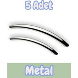 Eko Kumru Yay Alüminyum Metal Lüks Modern Mobilya Çekmece Mutfak Dolabı Kulpu Krom (5 Adet) - 192mm