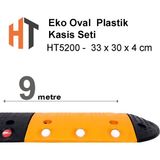 Eko Oval Hız Kesici, Plastik Kasis Seti 33X30X4 cm 9 Metre