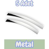 Eko Şahin Yay Alüminyum Metal Lüks Modern Mobilya Çekmece Mutfak Dolabı Kulpu Krom (5 Adet) - 192mm