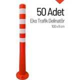 Eko Trafik Delinatör 100 x 8 cm, Esnek Duba 50 Adet