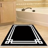 Eko Trend DJT Banyo Paspası Yıkanabilir Kaymaz Taban 1669 Modern Siyah