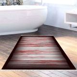 Eko Trend DJT Banyo Paspası Yıkanabilir Kaymaz Taban 1693 Modern Siyah Bordo