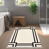 Eko Trend DJT Banyo Paspası Yıkanabilir Kaymaz Taban 1920 Modern Gri Siyah