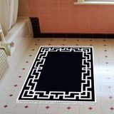Eko Trend DJT Banyo Paspası Yıkanabilir Kaymaz Taban F5035 Modern Siyah