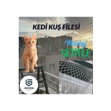 EKOAĞ Balkon Filesi 2x8 Metre Kedi Filesi | Kuş Filesi | Güvenlik Filesi