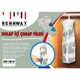 EkoAlışverişDünyam Dolap Içi Asılabilir Temiz Çorap Düzenleyici Çorap Filesi Askılık