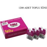 EkoAlışverişDünyam Glass Pıns Hyalıne Butterfly 1200 Adet Renkli Toplu Başörtü Iğnesi Şeffaf Plastik Askılıklı Kutulu (5510)