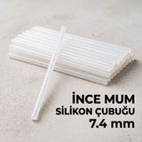 EkoAlışverişDünyam Ince Mum Silikon Çubuğu - 7.4 mm Şeffaf - 1 Kilogram