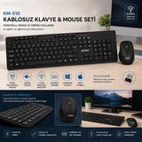 EkoAlışverişDünyam Kablosuz Multimedia Klavye - Mouse Seti Siyah Q Klavye KM-510 (5510)