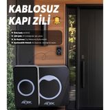 EkoAlışverişDünyam Siyah Kablosuz Su Geçirmez Kapı Zili