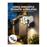 Ekoalışverişdünyam Uzaktan Kumandalı Güneş Enerjili Led Güvenlik Lambası Kamera Tipi Hareket Sensörlü Yeni Nesil