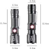 EkoAlışverişDünyam WS-2828 Ultra USB Şarjlı Polis El Feneri, Bekçi, Asker El Feneri Kırmızı Mavi Çakarlı 1000 Lümen (5510)