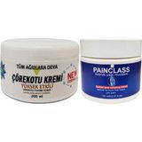 Ekobox 2 Adet Çörek Otu Kremi Xl Box Büyük Boy White 200 ml + 150 ml Painclass Kuyruk Yağı Kremi / Diz Dirsek Iskelet Sırt Bel Kas Agrilarina Masaj Seti - 1Paket
