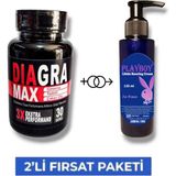 Ekobox Diagra Max Erkek Performans Geliştirici 30'lu Takviye + Etkili Istekli Arttırıcı Krem 125 ml - 1 Paket
