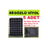 Ekodoğa 48 Gözlü Fide Viyolü 5 Adet Fidan Viyolleri Tohum Çimlendirme Kabı Yetiştirme Pembe
