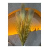Ekodoğa 70 cm Yapay Saz Bitki, Dekoratif Pampas Dalı, Vazo Bitkisi, Sarı