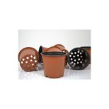 Ekodoğa Çiçek Saksısı 12x10 cm, 20 Adet, Kahverengi, Vakum Saksı