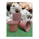 Ekodoğa Çiçek Saksısı 12x10 cm, 200 Adet, Kahverengi, Vakum Saksı