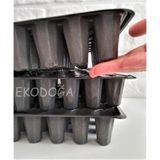 Ekodoğa Fide Viyolü 104 Göz 2 Adet Viyol Viyolleri Yetiştirme Kabı Tohum Ekim Fidelik Siyah - Çok Renkli