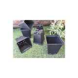 Ekodoğa Kare Saksı 20 Adet 0 33 Lt 8 1X8 9 Cm Üretim Saksısı Siyah Plastik,565498689746