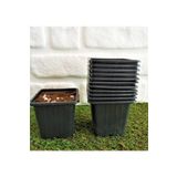 Ekodoğa Kare Siyah Üretim Saksı 9x9x8 cm 10 Adet