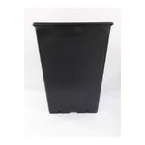 Ekodoğa Kare Üretim Saksı 4,4 Lt 15X24 Cm 2 Adet Üretim Saksısı Siyah Saksı Plastik Saksı Kare Saksı