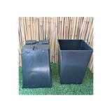 Ekodoğa Kare Üretim Saksı 6 Lt 17 5X25 Cm 20 Adet Saksısı Siyah Plastik