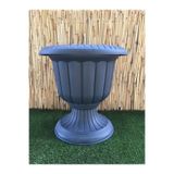 Ekodoğa Nergis Saksı 47 6X47 4 Cm 25 3 Lt Siyah Ayaklı Plastik Çiçek Saksısı Bahçe Mavi