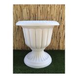 Ekodoğa Nergis Saksı 58,8X58,9 Cm 47 Lt Krem Saksı Ayaklı Saksı Plastik Saksı Çiçek Saksısı Bahçe Saksısı