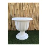 Ekodoğa Nergis Saksı Krem 35X43 Cm 9,8 Lt Krem Saksı Ayaklı Saksı Plastik Saksı Çiçek Saksısı Bahçe Saksısı