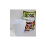 Ekodoğa Papatya Saksı 1 Adet 6 Lt 22 5X21 Cm Alana 5 Litre Torf Hediye Renkli Plastik Saksıı Gri