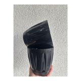 Ekodoğa Papatya Saksı, 1,5 Lt, Siyah, Plastik, Tabaklı