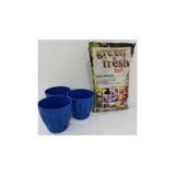 Ekodoğa Papatya Saksı 3 Adet 0,7Lt 11,5X11 Cm Saksı Alana 3 Litre Torf Hediye Renkli Saksı Plastik Saksı