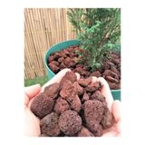 Ekodoğa Pomza 6-12mm, 8 Kg, 10 Litre, Kırmızı, Lav Taşı Kırığı, Akvaryum Teraryum Volkanik Ponza Taşı