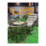Ekodoğa Rattan Lucas Bistro Sallanır Çay Seti, Kahverengi, Bahçe Balkon Mobilyası