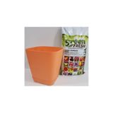 Ekodoğa Safir Saksı 8 Lt 23 5X22 Cm Alana 10 Litre Torf Hediye Renkli Plastik Çiçek Krem