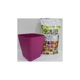 Ekodoğa Safir Saksı 8,8 L 23,5X22 Cm Saksı Alana 10 L Torf Saksı Plastik Çiçek Toprağı Tabaklı Saksı