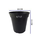 Ekodoğa Üretim Saksısı 15 Adet 10X11 Cm 0,7 Lt Plastik Saksı Siyah Üretim Saksısı Sert Plastik Saksı