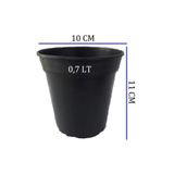 Ekodoğa Üretim Saksısı 3 Adet 10X11 Cm 0,7 Lt Plastik Saksı Siyah Üretim Saksısı Yuvarlak Üretim Saksı