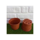 Ekodoğa Vakum Saksı, 10 Adet, 14x11 cm, 1,20 Lt, Plastik, Kahverengi